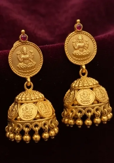 Lakshmi Kasu Set, the coin jhumkas