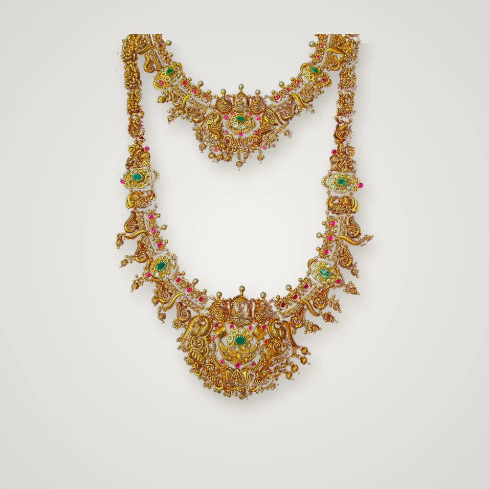 Mayil Nakshi haram and necklace set